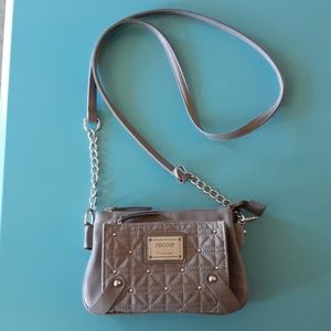 Nicole by Nicole Miller Gray Crossbody Purse